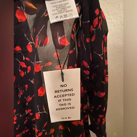 Rat & Boa Red Black Slit Maxi Gown - Picture 2 of 7